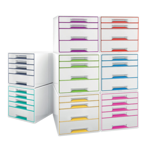CABINET 4 SERTARE ALB/ROSU WOW LEITZ – poza 5