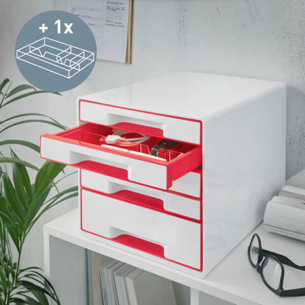 CABINET 5 SERTARE ALB/ROSU WOW LEITZ – poza 2