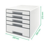CABINET 5 SERTARE ALB/ROSU WOW LEITZ – poza 4