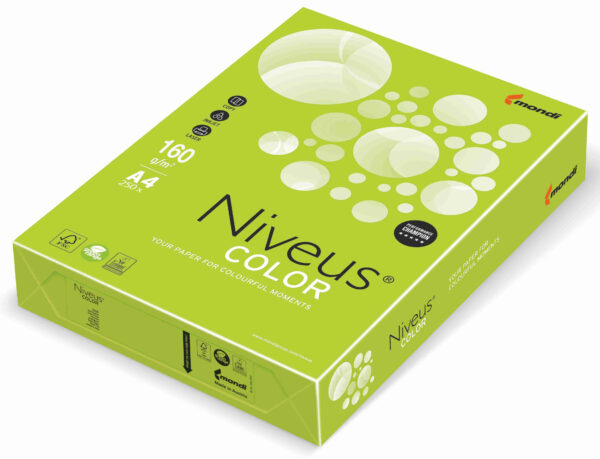 CARTON COPIATOR A4 VERDE LIME INTENS 160G 250/TOP LG46 NIVEUS – poza 1