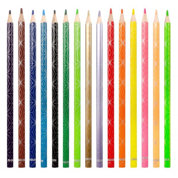 CREIOANE COLORATE 12 CULORI + INCL. 2 METALICE + 1 NEON KORES – poza 2