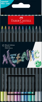 CREIOANE COLORATE 12 CULORI METALIZATE BLACK EDITION FABER-CASTELL – poza 1