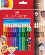 CREIOANE COLORATE 18+6 CULORI + TONURILE PIELII GRIP 2001 FABER-CASTELL – poza 1