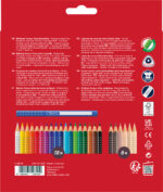 CREIOANE COLORATE 18+6 CULORI + TONURILE PIELII GRIP 2001 FABER-CASTELL – poza 3