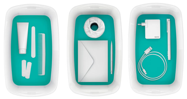 CUTIE DEPOZITARE CU CAPAC MICA ALB/GRI MYBOX LEITZ – poza 5