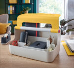 CUTIE PORTABILA CU ORGANIZATOR 36 x 19 x21 CM GALBEN CHIHLIMBAR COSY LEITZ – poza 2