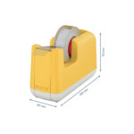 DISPENSER BANDA ADEZIVA 19 MM x 33 M GALBEN CHIHLIMBAR COSY LEITZ – poza 3