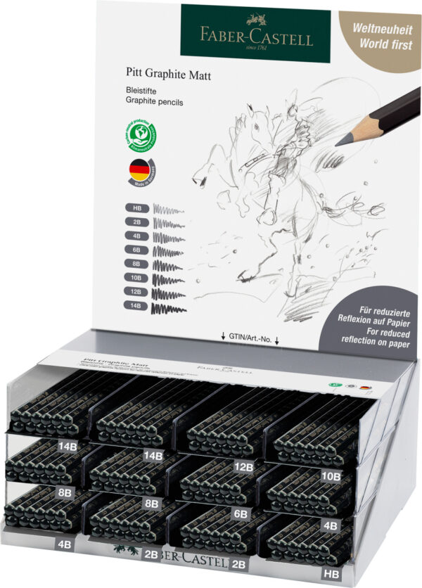 DISPLAY 144 BUC CREION GRAFIT MAT PITT FABER-CASTELL – poza 1