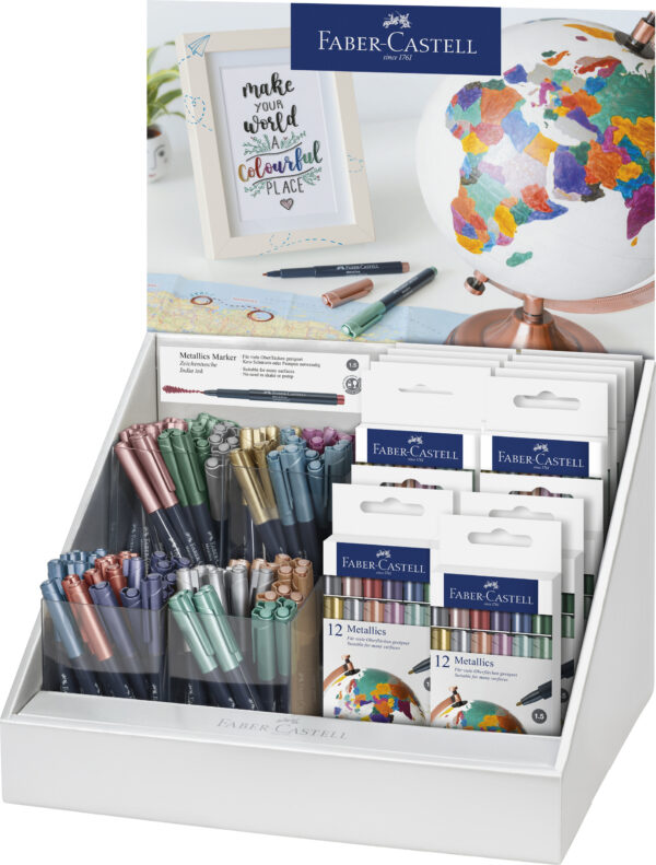 DISPLAY 240 BUC MARKER METALLICS FABER-CASTELL – poza 1