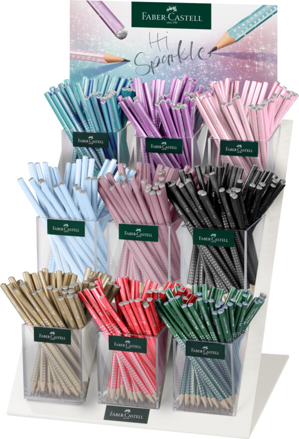 DISPLAY 9*48 BUC CREION GRAFIT B GRIP SPARKLE 2024 FABER-CASTELL – poza 1