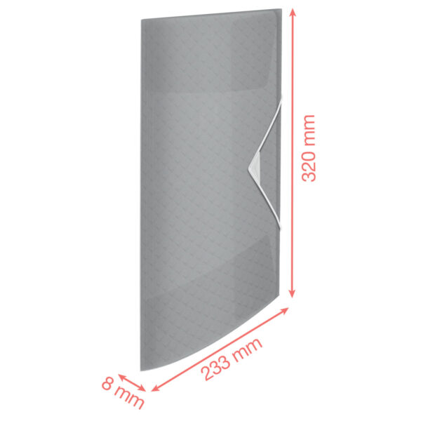 MAPA PLASTIC CU ELASTIC ALBASTRA 150 COLI RECICLABILA COLOUR'BREEZE ESSELTE – poza 3