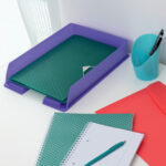 MAPA PLASTIC CU ELASTIC ALBASTRA 150 COLI RECICLABILA COLOUR'BREEZE ESSELTE – poza 4