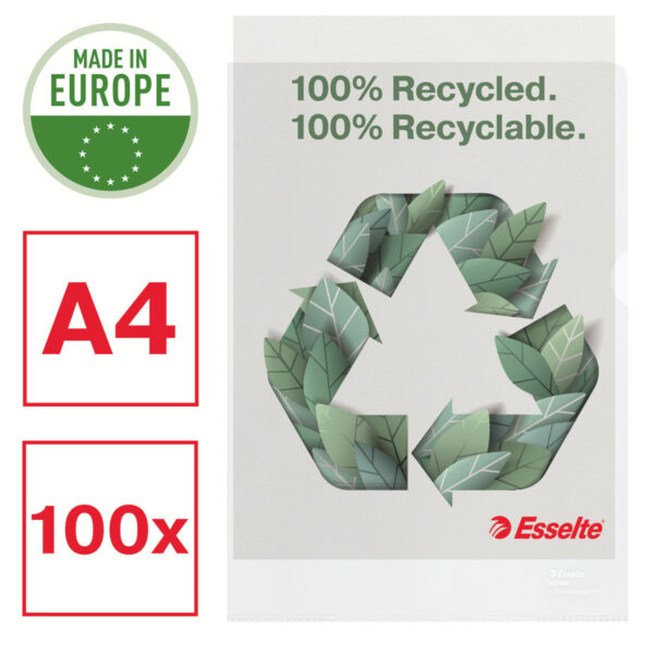 MAPA PROTECTIE A4 100 MICRONI 100/SET RECYCLE ESSELTE – poza 5
