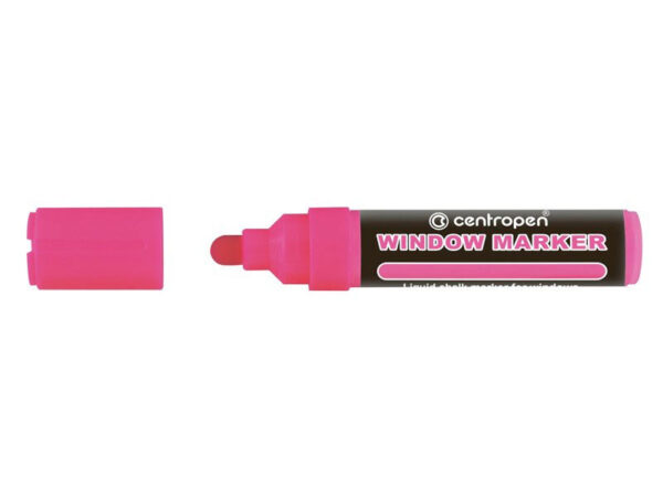 MARKER CRETA LICHIDA ROZ NEON 2-15MM VARF ROTUND 9121 CENTROPEN – poza 1