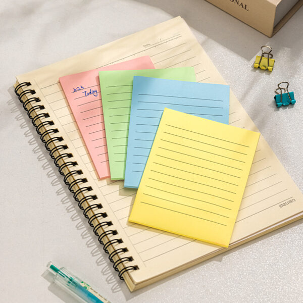 NOTES ADEZIV 76 x 126 MM 4 x 25 FILE R-V-G-A LINIAT DELI – poza 2