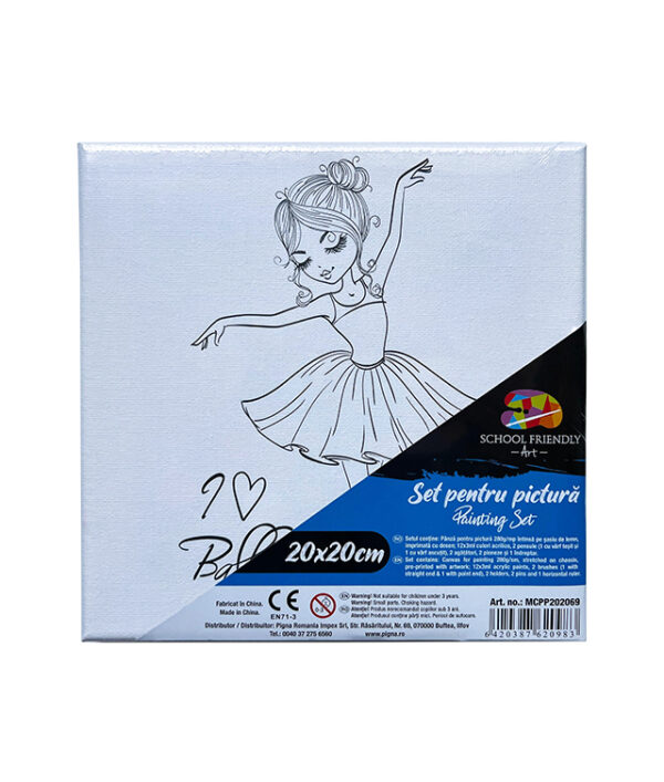 PANZA PREDESENATA PE SASIU 20*20CM BALET SF ART PIGNA – poza 1