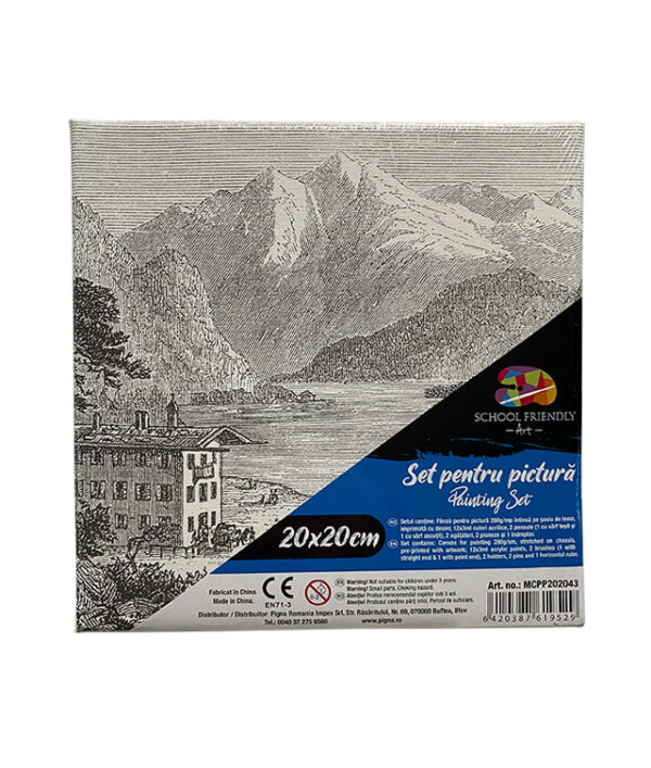 PANZA PREDESENATA PE SASIU 20 x 20 CM PEISAJ 2 SF ART PIGNA – poza 1