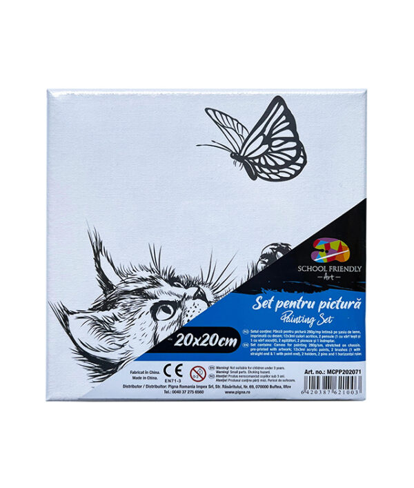 PANZA PREDESENATA PE SASIU 20*20CM PISICA SF ART PIGNA – poza 1