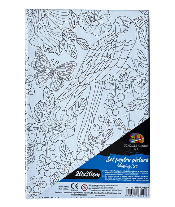 PANZA PREDESENATA PE SASIU 20*30CM PAPAGAL SF ART PIGNA – poza 1