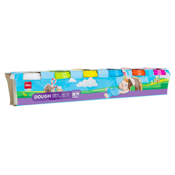 PLASTILINA MODELAJ 6 CULORI X 100G DELI – poza 1