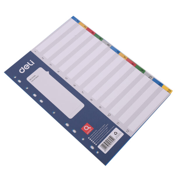 SEPARATOARE INDEX PLASTIC 1-12 COLOR DELI – poza 3