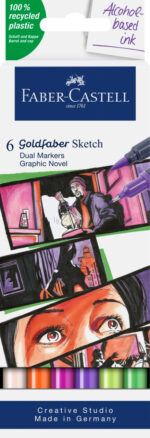 SKETCH MARKER 2 CAPETE SET 6 NOVEL GOLDFABER FABER-CASTELL – poza 1