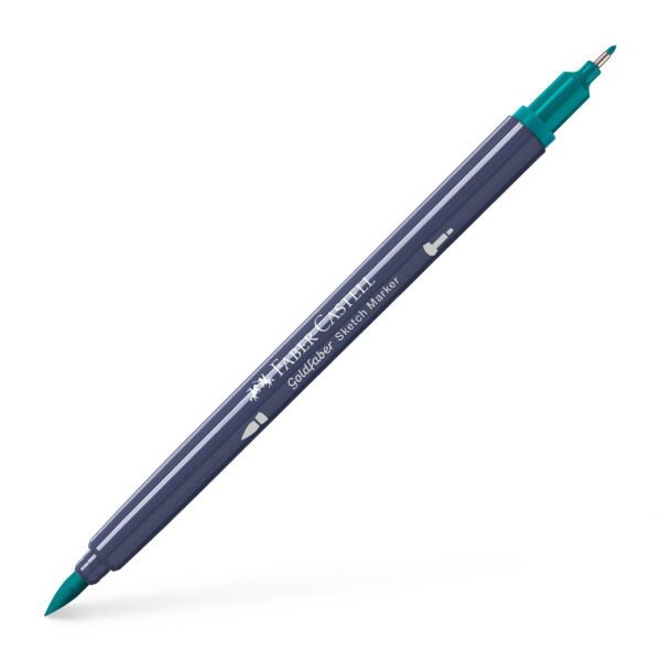 SKETCH MARKER 2 CAPETE VERDE COBALT INCHIS 313 GOLDFABER FABER-CASTELL – poza 1