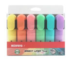 TEXTMARKER SET 6 PASTEL CUTIE PLASTIC KORES – poza 1