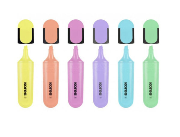 TEXTMARKER SET 6 PASTEL CUTIE PLASTIC KORES – poza 3