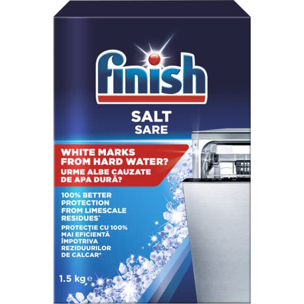 Sare anticalcar pentru masina de spalat vase FINISH 1.5kg – poza 1