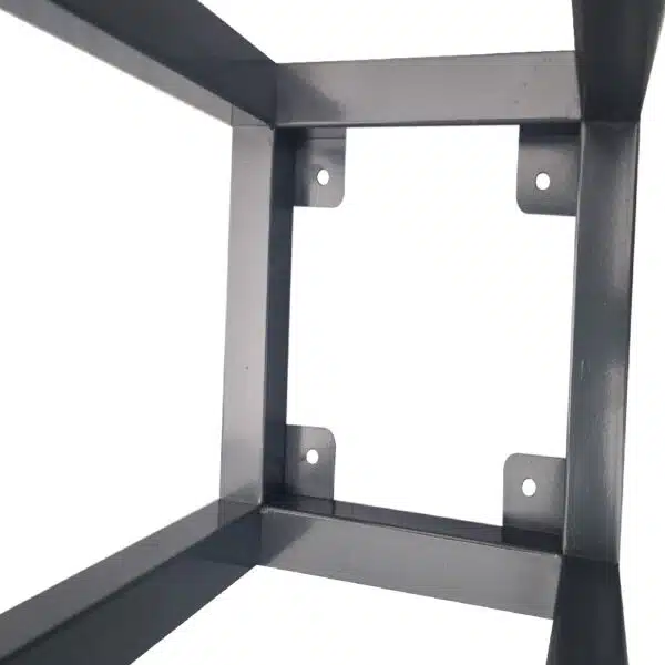 Cos scrumiera de exterior din metal cu insertii de lemn, gri antracit cu gratar – poza 5