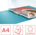 CAIET MECANIC A4 2 INELE 25MM/32MM COPERTA FLEXIBILA ALBASTRU COLOUR'BREEZE ESSELTE – poza 2