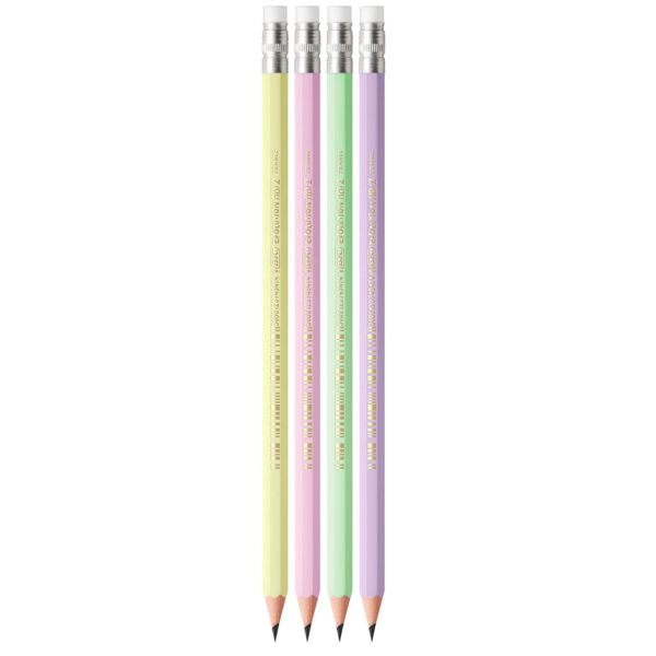 CREION GRAFIT HB CU GUMA ECO EVOLUTION PASTEL 12/CUT BIC – poza 2