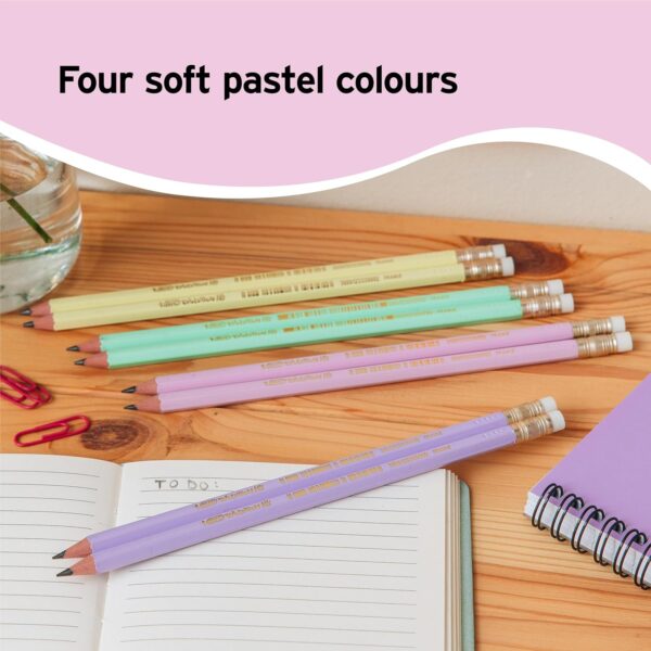 CREION GRAFIT HB CU GUMA ECO EVOLUTION PASTEL 12/CUT BIC – poza 5