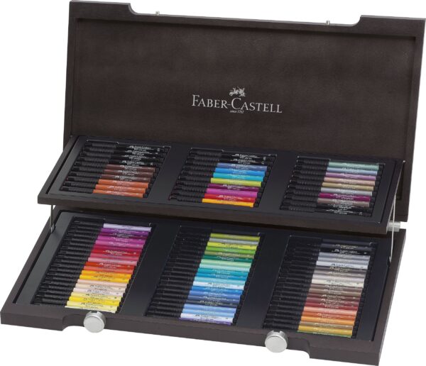 CUTIE LEMN 90 BUCATI PITT ARTIST PEN FABER-CASTELL – poza 2