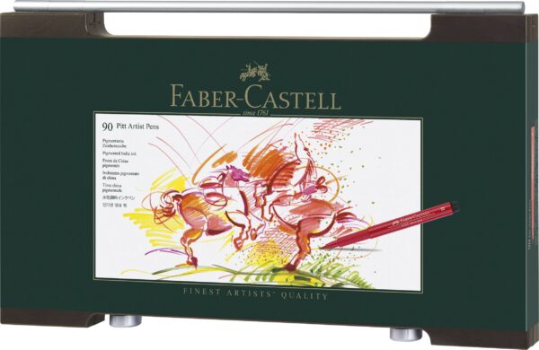 CUTIE LEMN 90 BUCATI PITT ARTIST PEN FABER-CASTELL – poza 1
