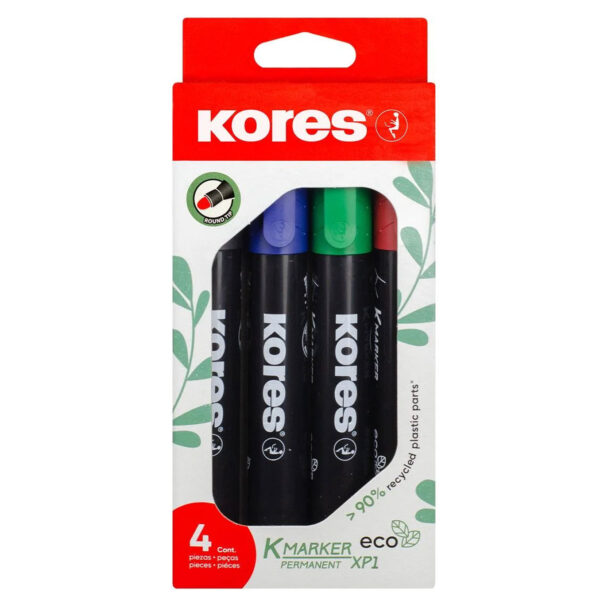 MARKER PERMANENT SET 4 3MM ECO KORES – poza 1