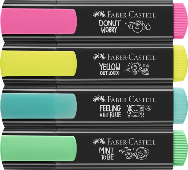 TEXTMARKER SET 4 GRAFFITI CUTIE CARTON FABER-CASTELL – poza 2