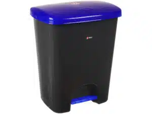 Coș de gunoi reciclare selectivă cu pedală 15L, corp gri, capac verde – poza 1