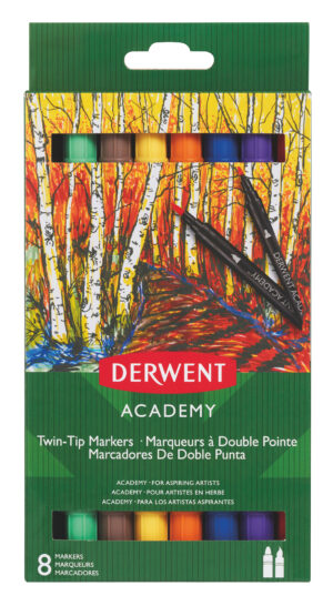 MARKERE 2 CAPETE VARF PENSULA 8 BUC/SET DERWENT ACADEMY – poza 1