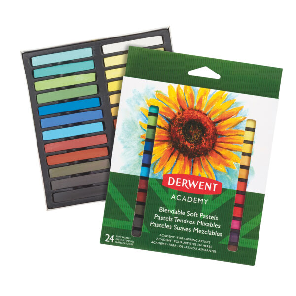CREIOANE PASTEL SOFT 24 CULORI DERWENT ACADEMY – poza 2