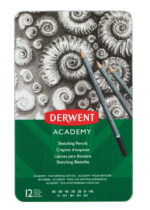 SET 12 BUC CREIOANE GRAFIT 6B-5H CUTIE METAL DERWENT ACADEMY – poza 1