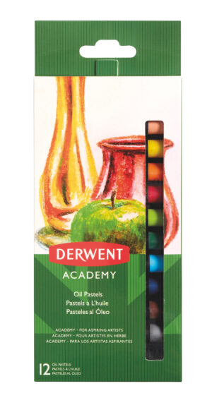 CREIOANE ULEI PASTEL 12 CULORI DERWENT ACADEMY – poza 1