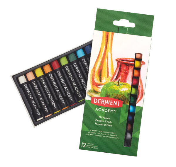 CREIOANE ULEI PASTEL 12 CULORI DERWENT ACADEMY – poza 2