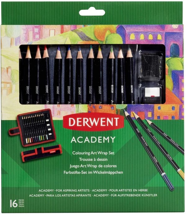 SET PORTBAIL CREIOANE COLORATE 16 CUL PT SCHITE DERWENT ACADEMY – poza 1