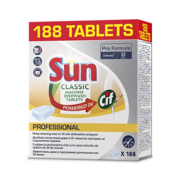 Tablete pentru mașina de spălat vase, Sun Pro Formula, 188 spalari – poza 1