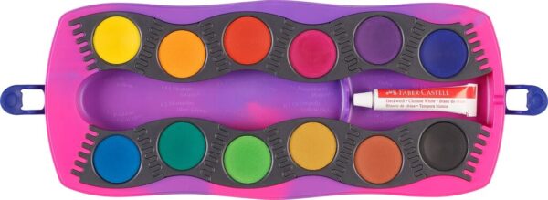 ACUARELE 12 CULORI CONNECTOR UNICORNI 2025 FABER-CASTELL – poza 2
