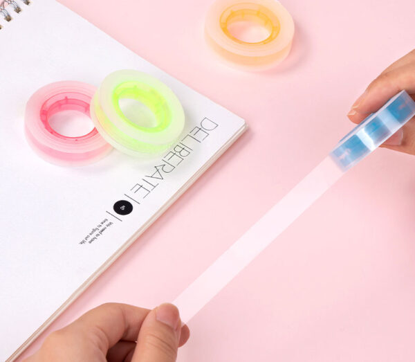 BANDA ADEZIVA COTOR COLOR 12MM*27M DELI – poza 3