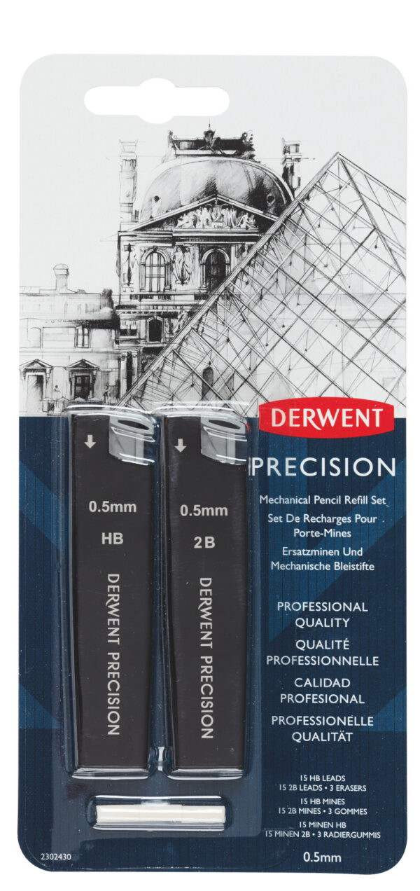 BLISTER 2 X MINE CREION 0.5 HB/2B + 2 RADIERE PT CREION PROFESIONAL DERWENT – poza 1