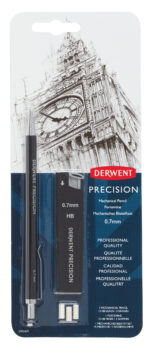 BLISTER CREION MECANIC 0.7MM PROFESIONAL NEGRU +MINE + 2 RADIERE DERWENT – poza 1